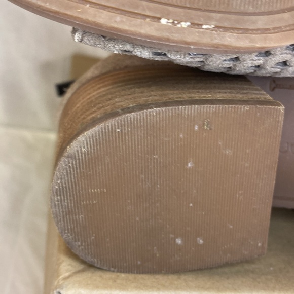 Lucky‎ brand LP-Nacria peep toe sandals size 6.5M stonerock oiled suede - Picture 5 of 14